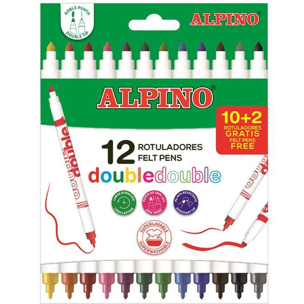 Alpino Keçeli Kalem Çift Taraflı 12 Renk AR-002013